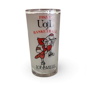 Vintage 1985-86 Louisville Cardinals Glass U of L University of Louisville